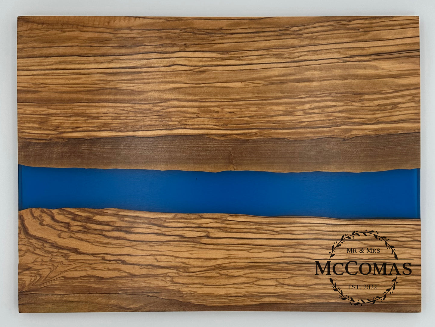 Personalized Olive Wood Resin Cutting Board